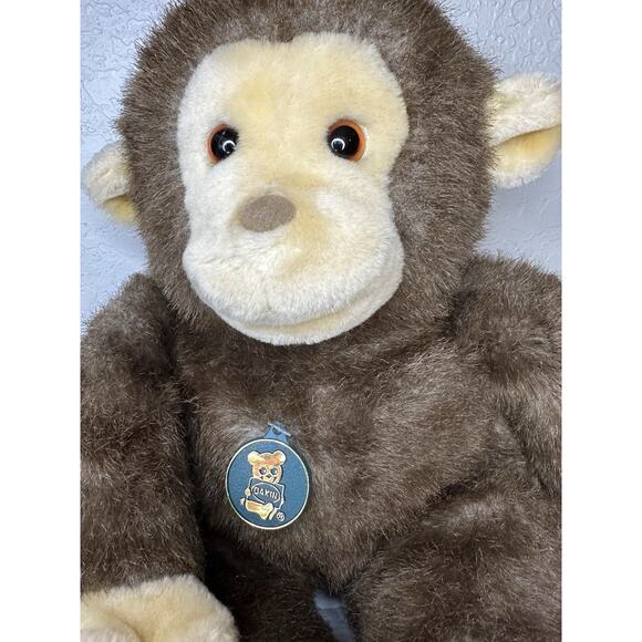 Vintage R Dakin & Co Plush Brown Monkey 1986 14” Stuffed Animal - Picture 6 of 9